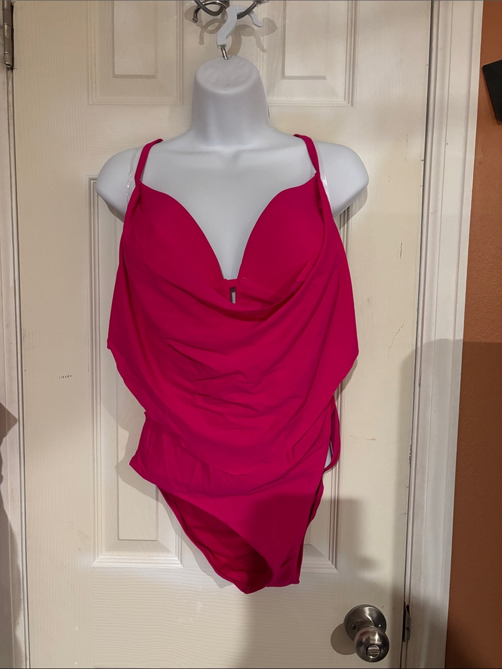 Bar III Fuchsia Pink One-Piece Swimsuit